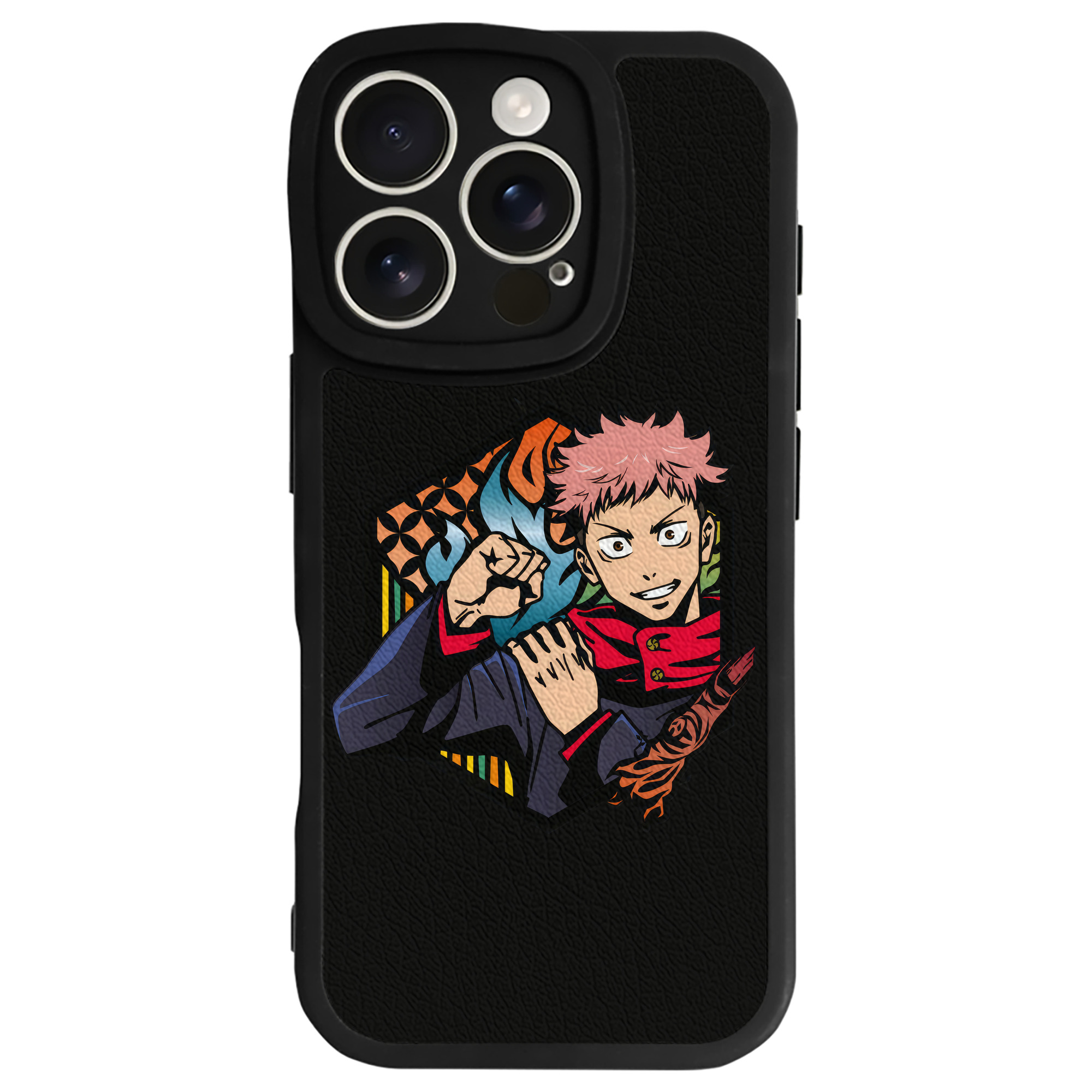 （画像用） 呪術廻戦 Jujutsu Kaisen 【iPhone 16シリーズ対応】シリコンスマホケース（レザー調） 材質：シリコン